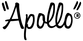 The Apollo logo (black text, in quotation marks)