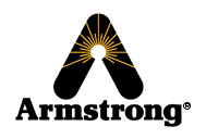 The Armstrong logo (black text, yellow detailing)